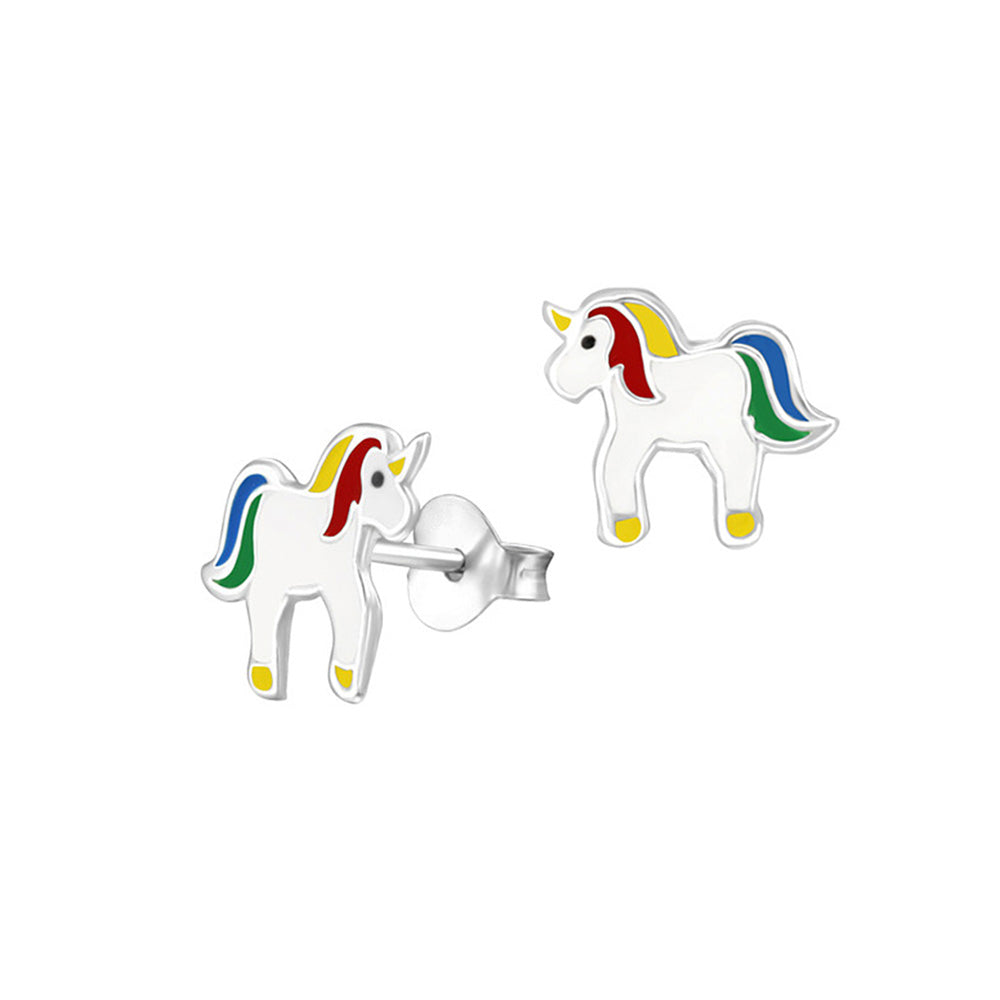 Sterling Silver Unicorn Stud - Main Image