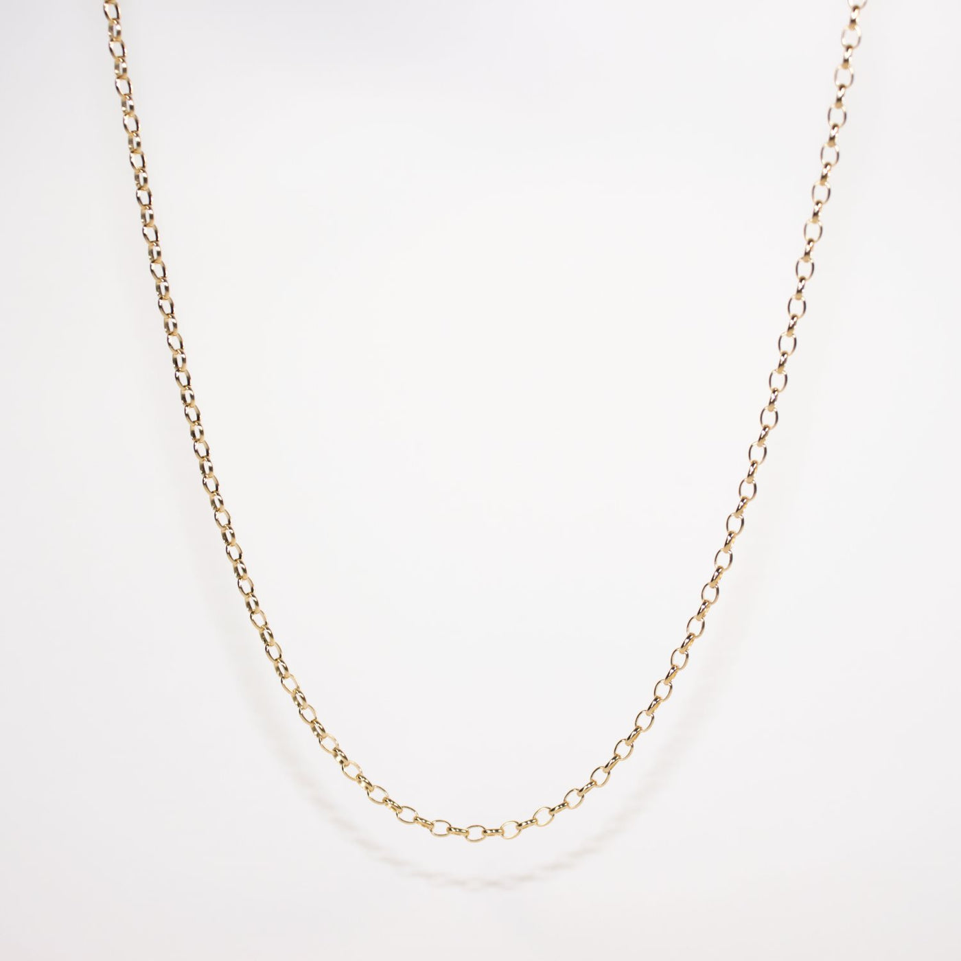 45cm 9 Carat Gold Light Oval Belcher Chain