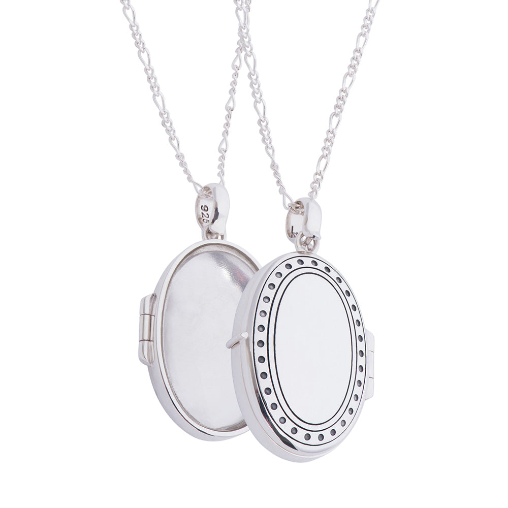 Sterling Silver with Glass Back Locket
