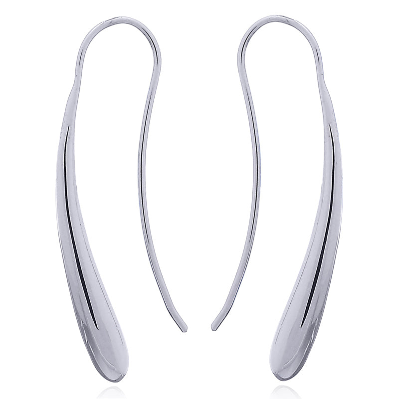 Sterling Silver Eggplant Drop Earring