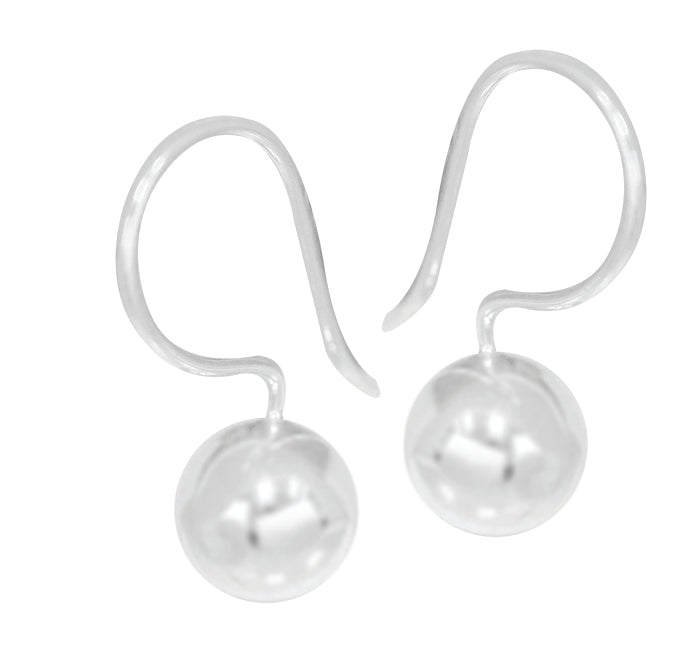 Sterling Silver Ball Hook Earring