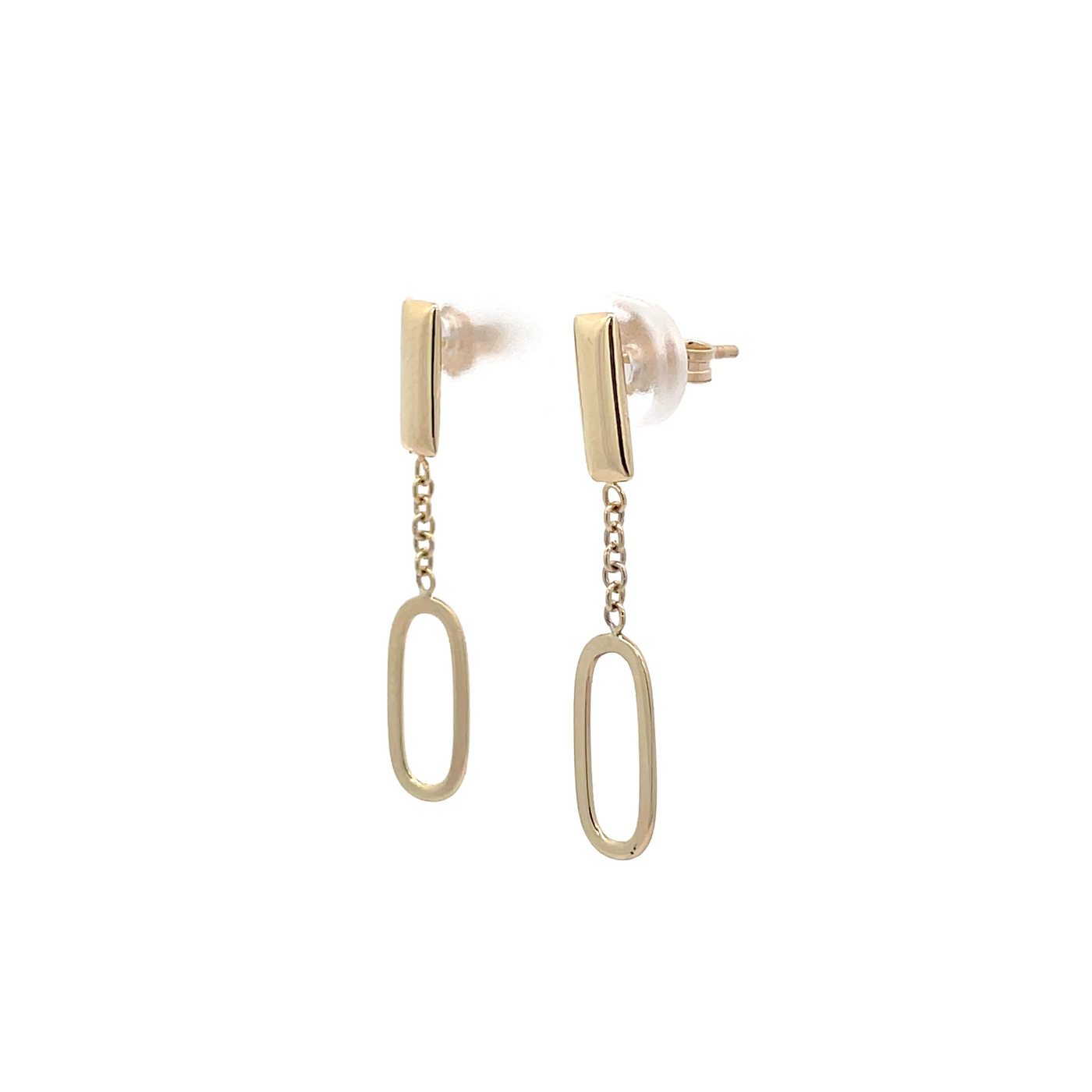 9ct Oval Link Drop Earrings