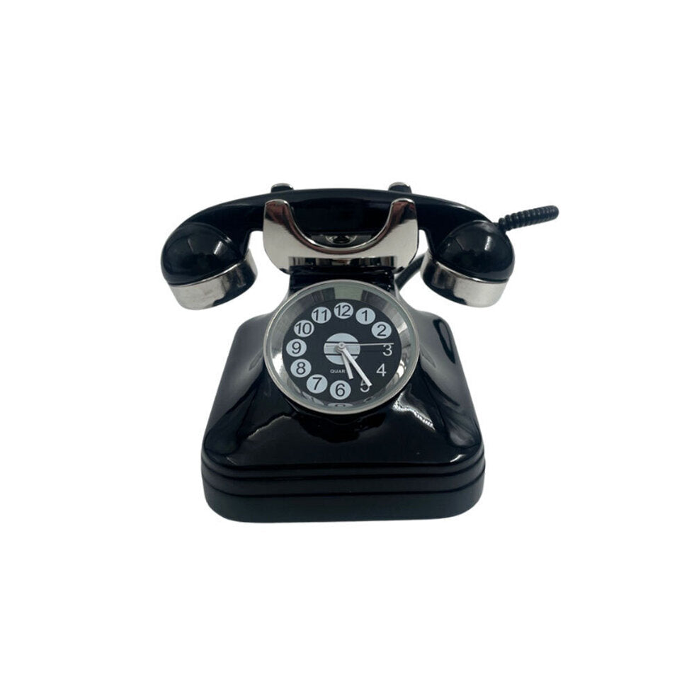 Collectable Clock - Retro Black Telephone